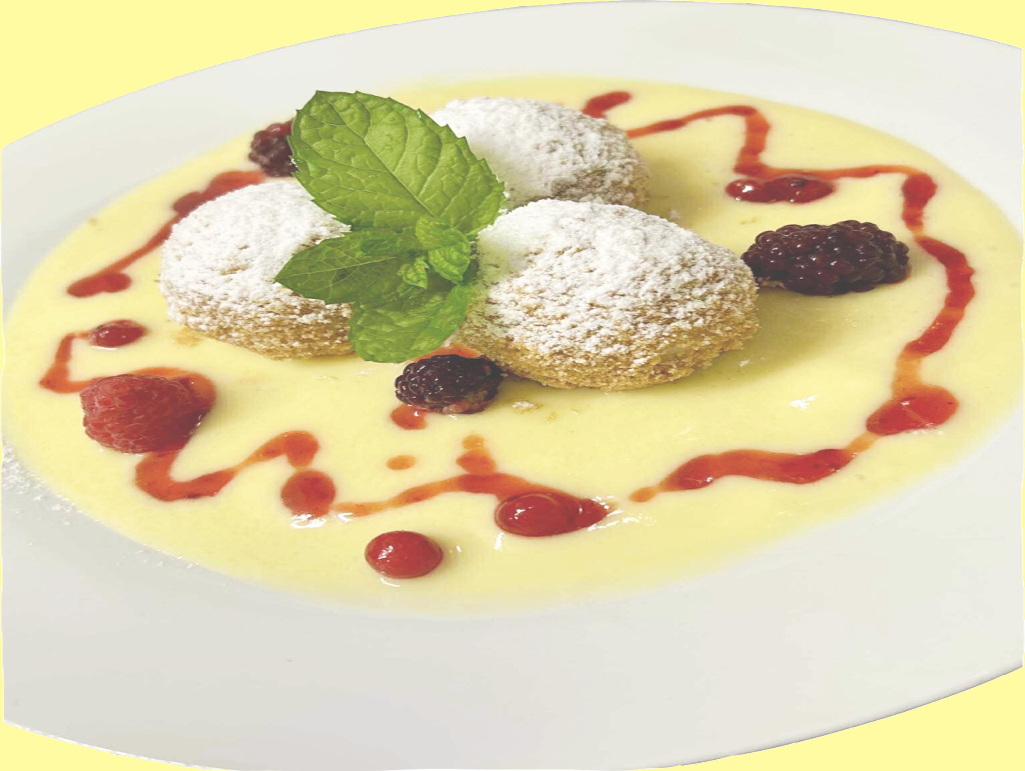 Túrógombóc vanilia öntettel - Topfenknödel mit Vanillesauce - Cottage cheese dumplings with vanilla sauce